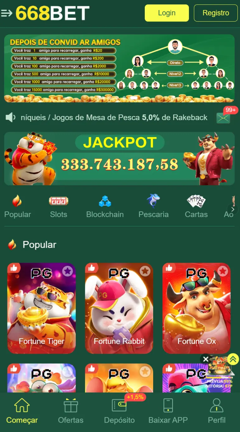 668bet Top jackpots milionários sem rollover Ganhe Giros